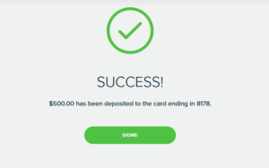 MoneyPak Deposit Success - $500 has been successfully deposited to the card - accts-moneypak.com